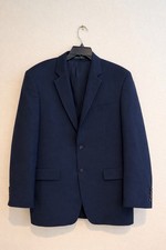 Lauren Ralph Lauren Men's Navy Wool Two-Button Notch Lapel Blazer
