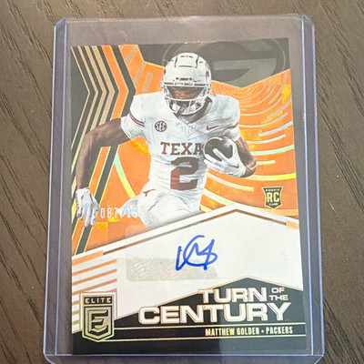 Panini 2025 Donruss Elite Matthew Golden RC Auto Orange /199 TOC-MGO Packers
