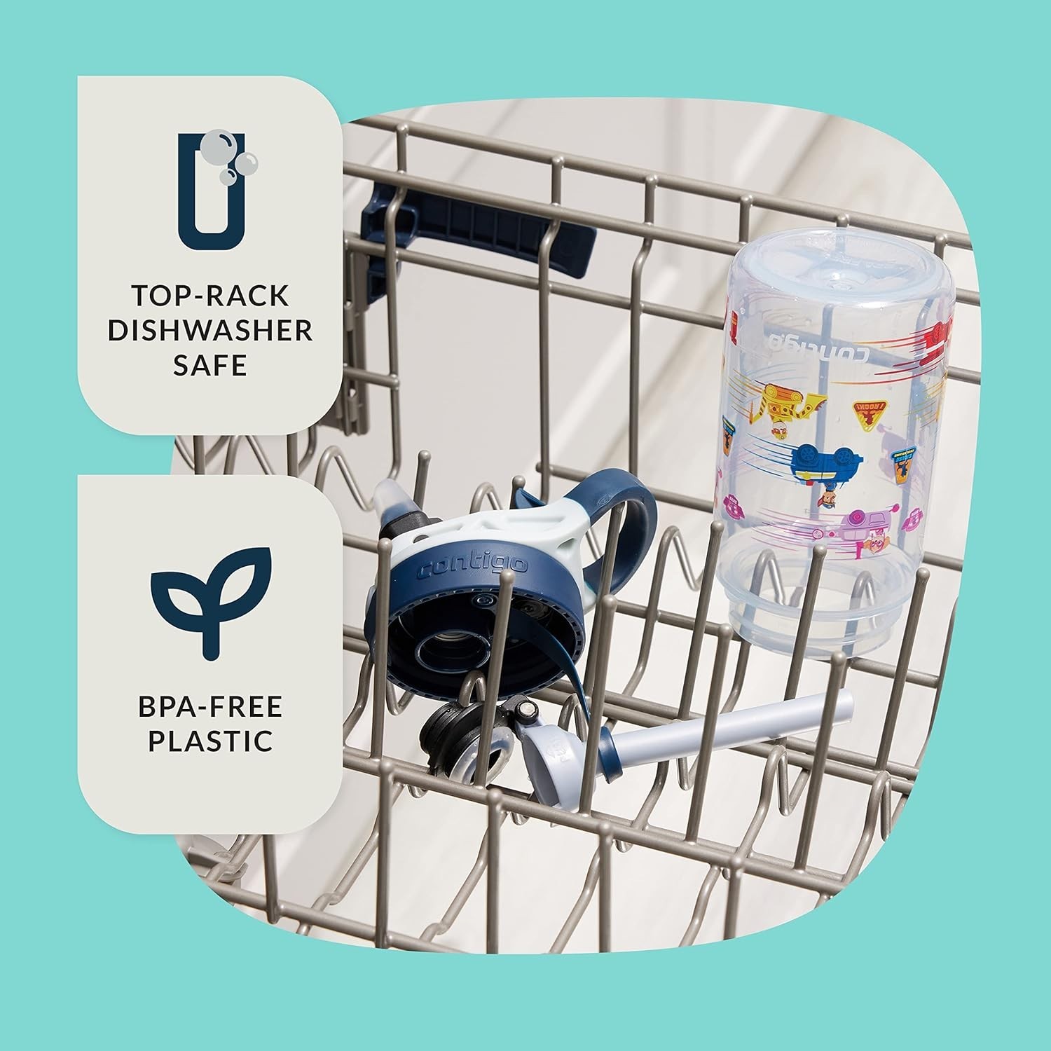 Contigo Paw Patrol Kids 14oz Plastic Water Bottles Aubrey Design