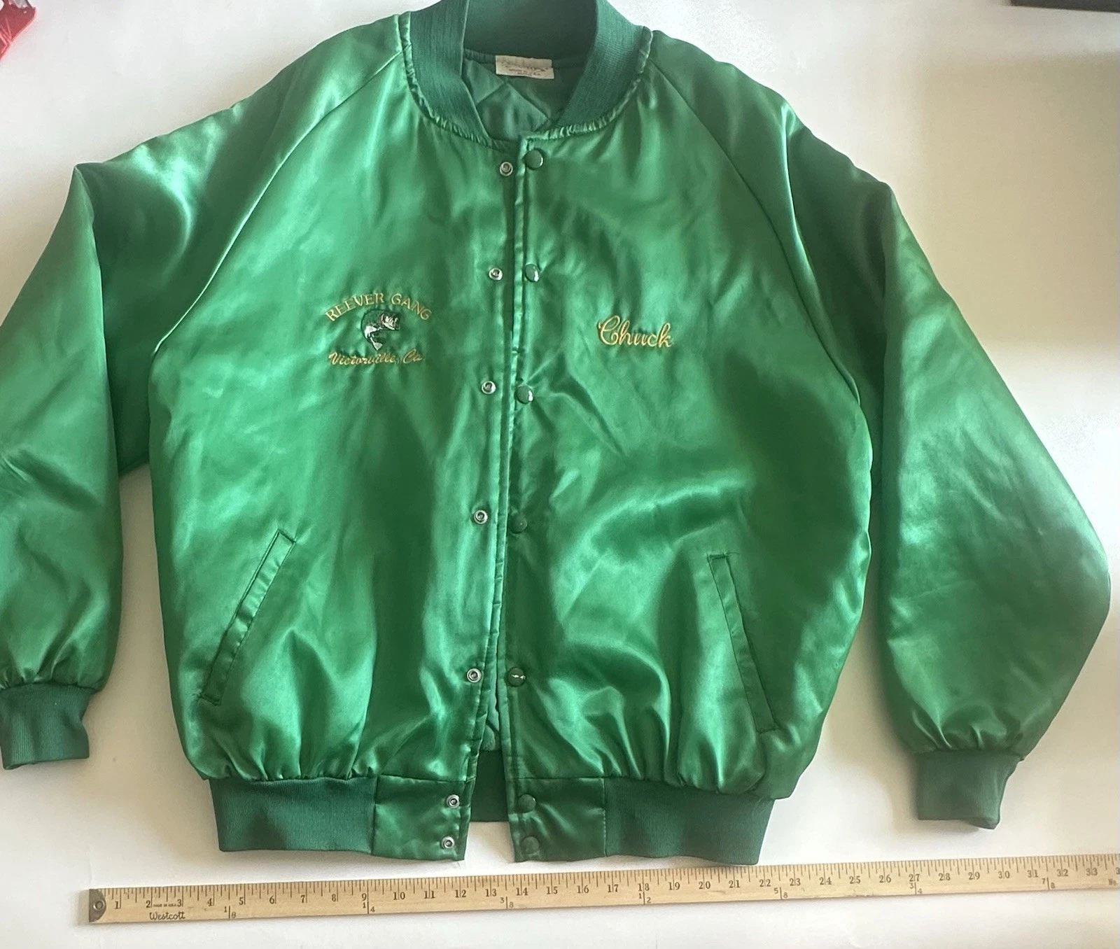 Vintage Satin Fishing Club Jacket Size Xl Green “Reever Gang”
Opens in a new window or tab