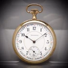 Antique Railroad Pocket Watch Burlington Illinois 107 Model 9 Double Roller 21j