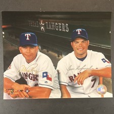 Alex Rodriguez Ivan Rodriguez Texas Rangers Autographed 8x10 Photo
