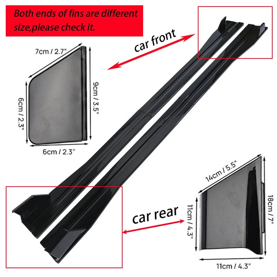 For Chrysler Town & Country 89-16 Side Skirts Splitter Spoiler Body Extension US - Image 2 of 4
