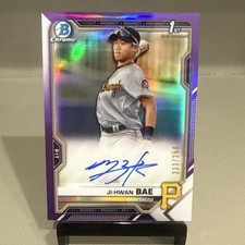 2021 Bowman Chrome Ji-Hwan Bae Purple Auto /250 CPA-JB Pirates Mets Org
