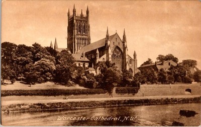 Frith's Series Worcester Cathedral N.W. View Postcard c.1902 Sepia Gothic