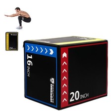  3-in-1 Foam Plyometric Jump Box, Adjustable ...