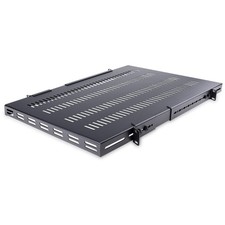 StarTech 1U Adjustable Mounting Depth Vented Rack Mount Shelf - Heavy Duty Fixed