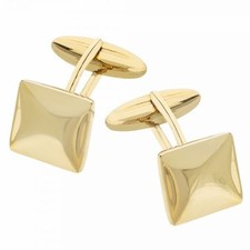 Square Shiny Cufflinks In 18 Carat Yellow Gold