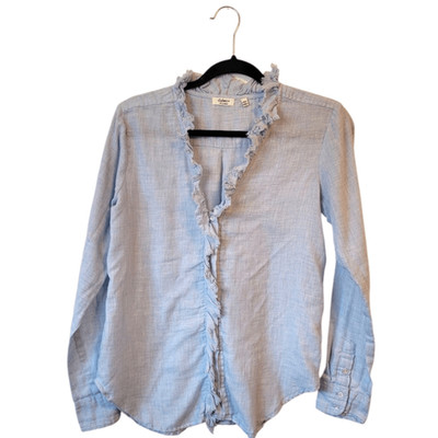 Dylan Women's Light Blue Everly Ruffle Blouse Size XS
