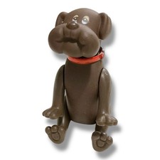 Vintage Pound Puppies Brown/Black Spot Dog Poseable Figure 1986 Tonka