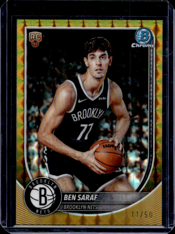 2025 Bowman Ben Saraf Bowman Chrome Gold Geometric /50 Rookie 