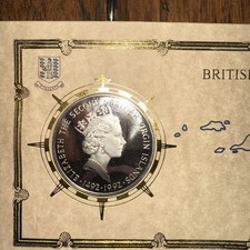 1992 British Virgin Islands  Christopher Columbus $25 Rare Proof Silver .925