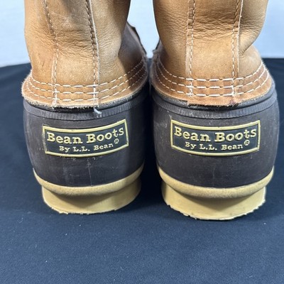 Vtg LL Bean Mens Bean Boot Size 11W Zip Front Closure Fleece Lined