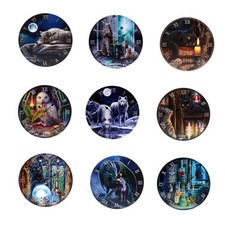 Wall Clock Lisa Parker Fantasy Mythical Picture Dragon Fairy Wolf Owl Cat