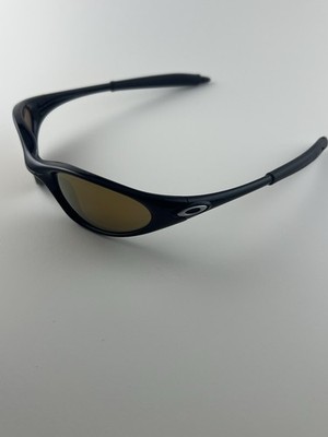 Oakley Minute 1.0 Metallic Black Frame Gold Iridium Lens Silver Icons XX RARE