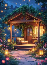 Diamond Painting Kits for Adults, Garden Courtyard Diamond Art Kits for Begin...