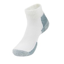 Thorlos Jmx Maximum Cushion Ankle Running Socks Large White/Grey 3 Pair 