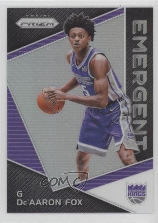 2017-18 Panini Prizm Emergent Silver Prizm De'Aaron Fox #EM-DEA 1s6