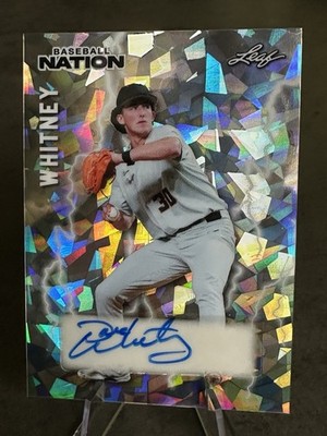 Dax Whitney 2026 Leaf Baseball Nation Silver Crystal Auto 19/25 OSU Beavers