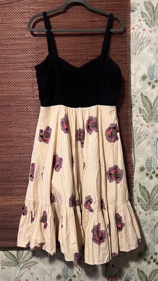 Vestido de Verano Anthropologie Niñas De Saboya Flor Algodón Ajuste Acampanado Talla 14 Foto 2 de 4