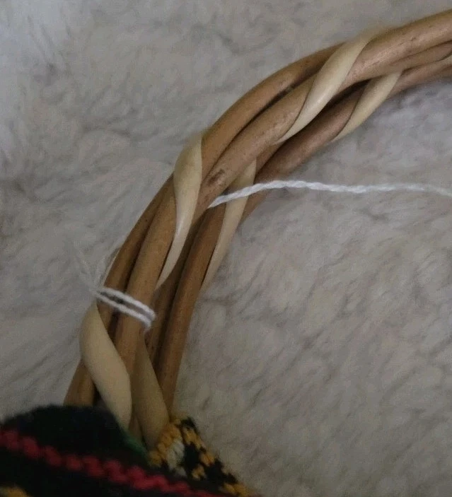 Винтажная уникальная мексиканская/гуатамаланская сумка ручной работы с вышивкой для рынка. - Изображение 3 из 4