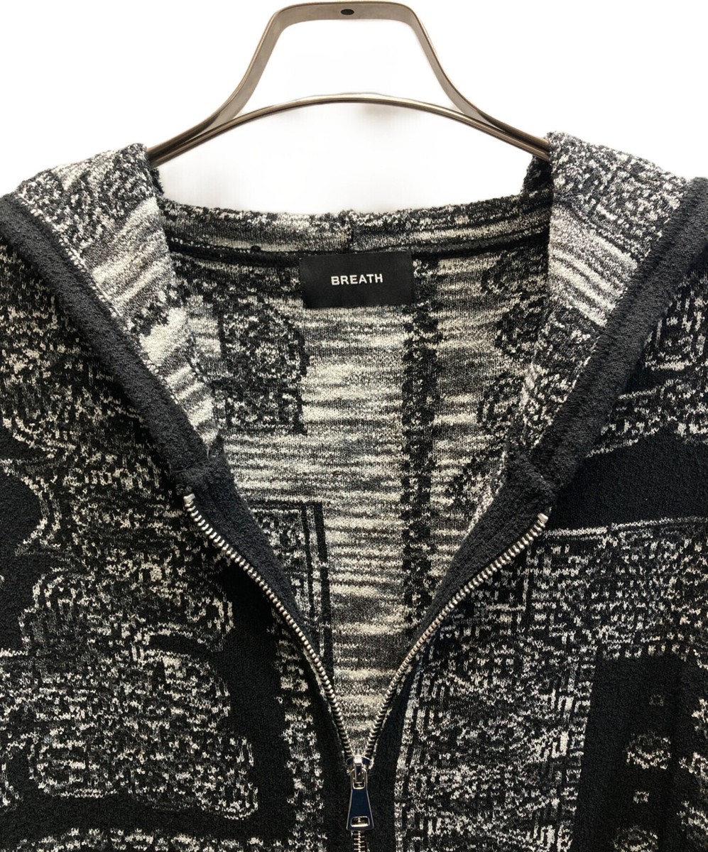 BREATH BR PAISLEY ZIP HOODIE Size: L Black Men BR24SS-C5001 | eBay