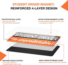 3PCS Student Driver Magnet for Car - Removable Student Driver Magnet, Novice ...