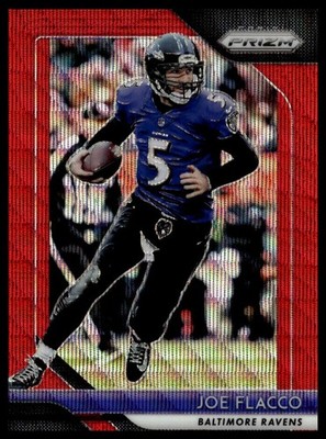 2018 Panini Prizm Joe Flacco Prizm Red Wave #/149 Baltimore Ravens SN