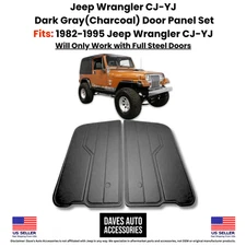 Hollywood Accessories for Jeep Wrangler YJ 87-95 Dark Gray Charcoal Door Panel