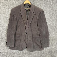Circle S Dallas Texas Mens Gray Corduroy Suit Blazer Cowboy Western Measurements
