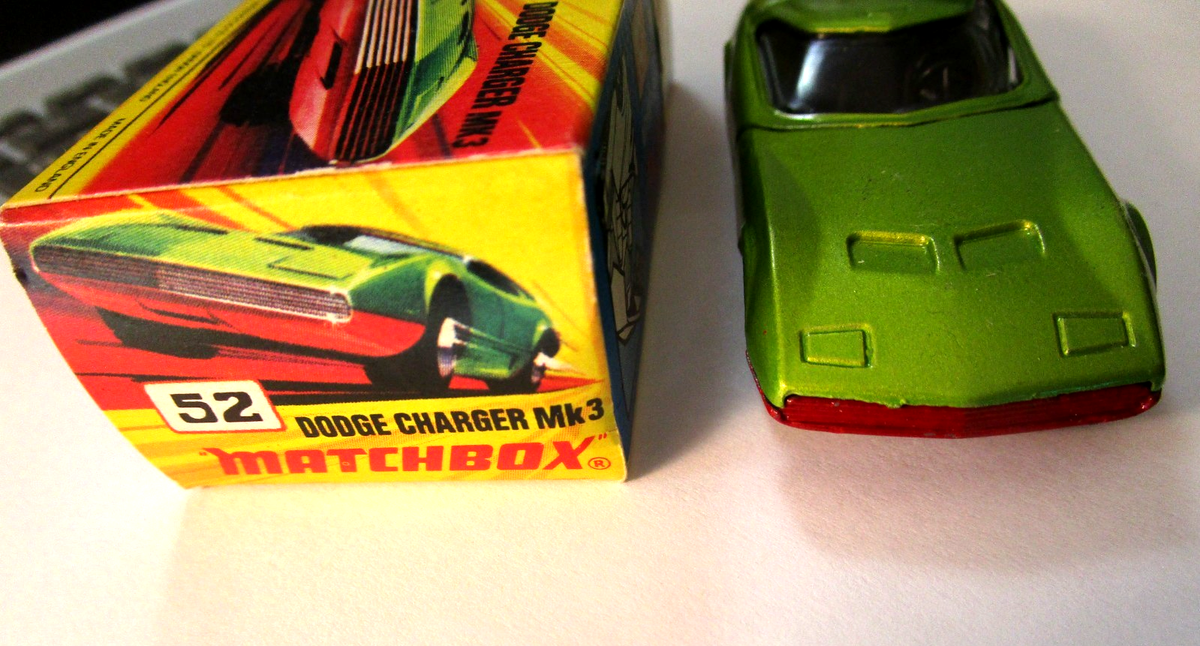 Matchbox 1970 Dodge Charger MK III #52 New in Original Box - Green