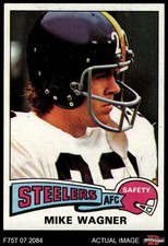 1975 Topps #153 Mike Wagner Steelers Western Illinois 7.5 - NM+
