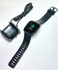 Fitbit Versa 2 FB507   Health  Fitness Grey / Black Smart Watch   Tested