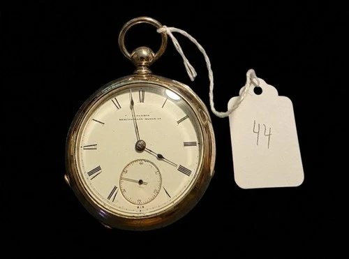 1874 Illinois Hoyt 9J Model 1 Sz 18 Key Wind w key Pocket Watch Runs Silverode