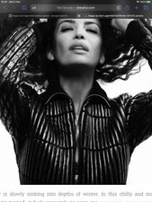 Hogan By Karl Lagerfeld Black Beetle Leather Padded Jacket 42/uk10/us8 £668