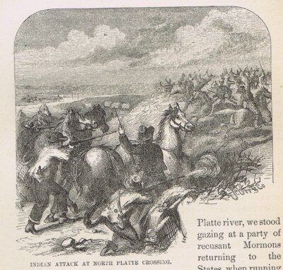 Indian Attack Mormons, North Platte River Crossing Nebraska-1867 Page ...