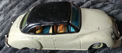 Very Rare Vintage 1958 DKW Bandai Union Car Litho Tin Toy Friction