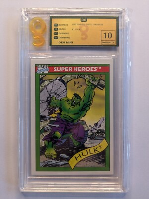 Marvel Impel Universe Hulk #3 Graded OG 10 Gem Mint - 1990 Trading Card