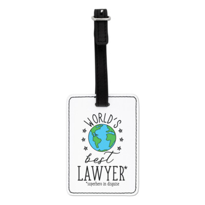 Gift Base World's-Best-Lawyer-LuggTag Kofferanhänger aus Kunstleder