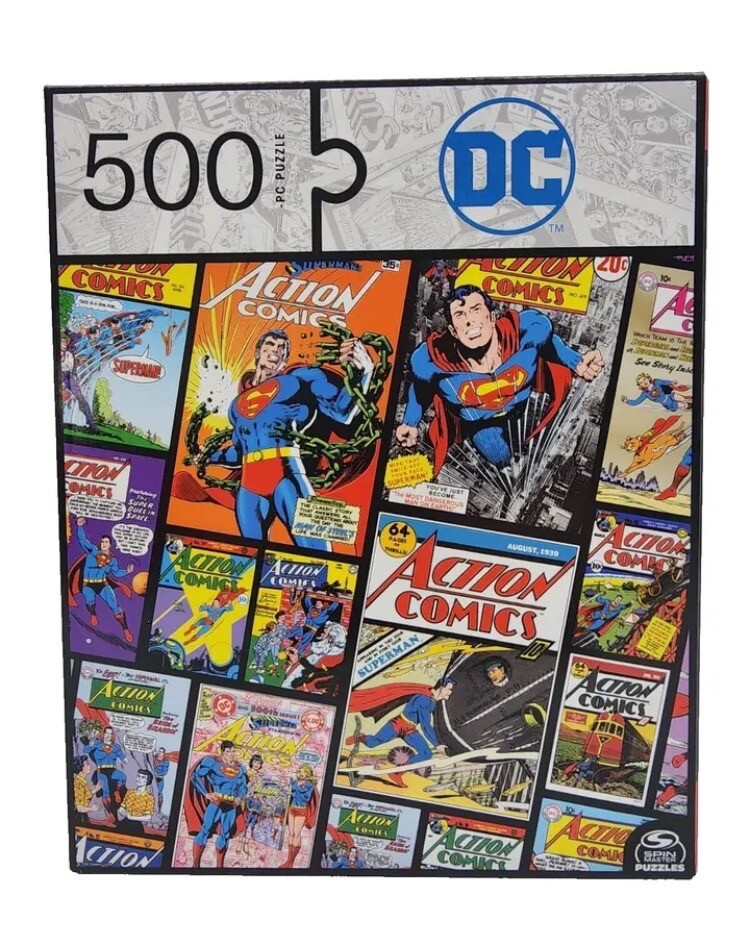 【希少平成当時物】Superman 500ピース ジグソーパズル Superman DC Comics Puzzle 500 Pieces Warner Bros Famous Covers 24x