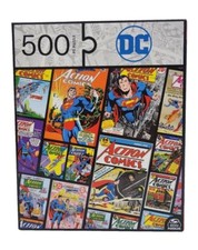 Superman DC Comics Puzzle 500 Pieces Warner Bros Famous Covers 24x 18 New/ Seal