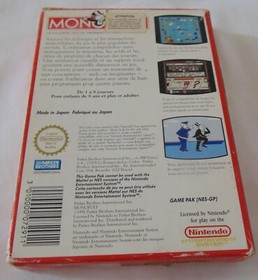 monopoly authentique version originale nintendo nes fra