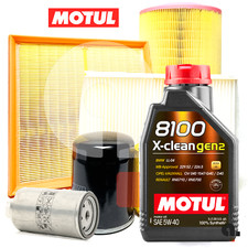 Kit Tagliando Per Fiat Punto 188 1.3 JTD 70cv Filtri + 3LT Olio Motul 5W40