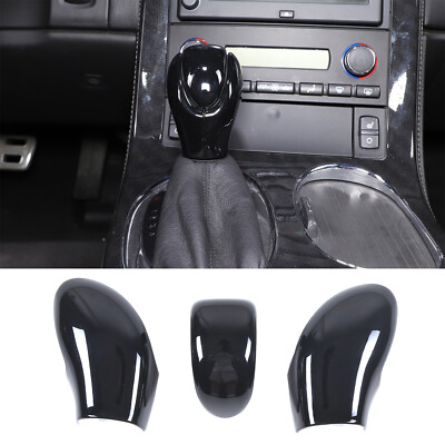For Corvette C6 05-13 Center Control Shift Head Decora Cover ABS Black ...