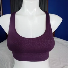 Zyia Active Women's Plum River Stone Light n Tight Strappy Back Sports Bra Sz S