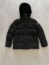 Moose Knuckles Cloud 9 Black Down Puffer Jacket with Fur Hood - Size L/G Women  s