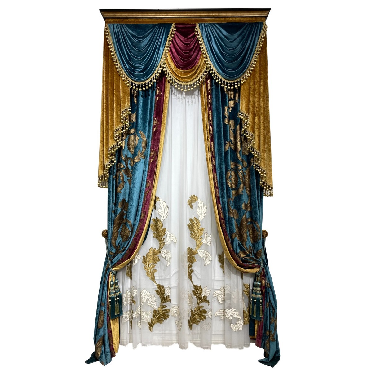 Rideaux en velours luxueux pour salon et chambre- Bleu Klein