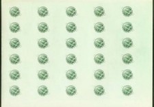 Burundi 1963 Peaceful Uses of Space, overprint sheet