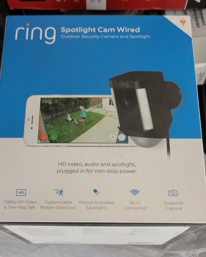 Ring Spotlight Security Camera 8SH1P7-BEN0 for sale online