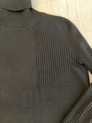 Damen Strickpullover, Gr. 38/40, Schwarze, Pullover, Rollkragenpullover
